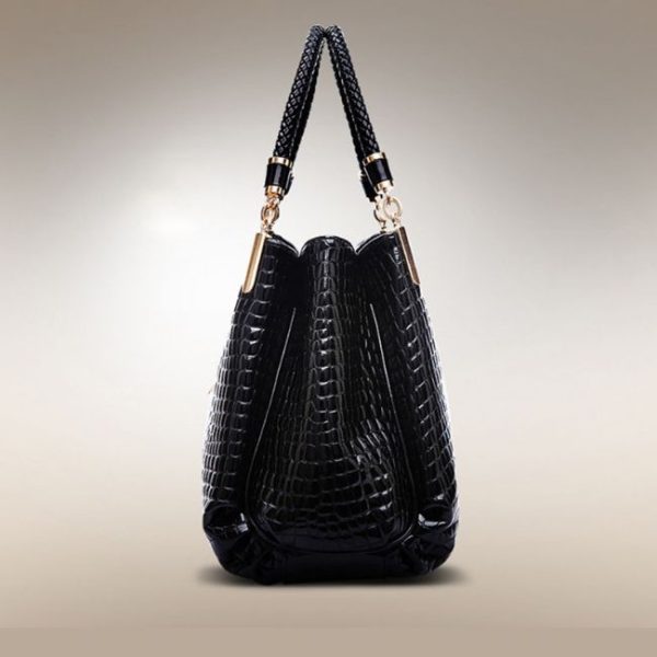 Classic Crocodile Stone Pattern Women's Handbag - Image 2