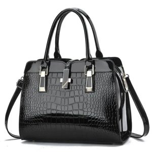 Bright Crocodile Pattern Leather women's handbag