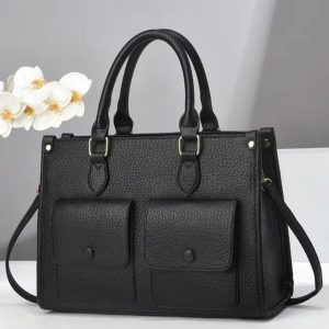 Stylish Double Pocket Shoulder Bag
