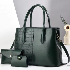 Two Tone Shoulder Bag with Two Sized Coin Pockets